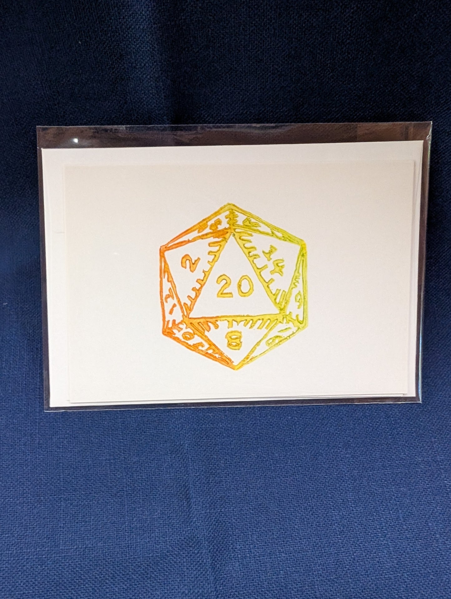 D20 lino print