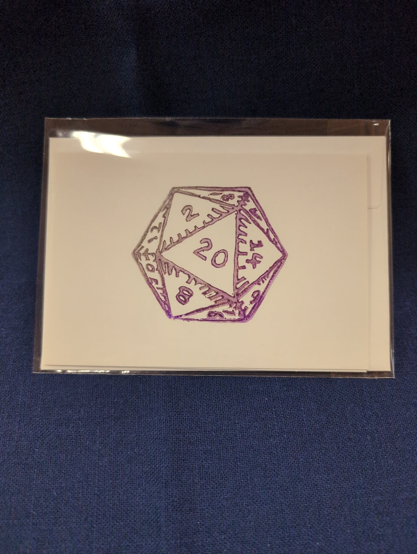 D20 lino print