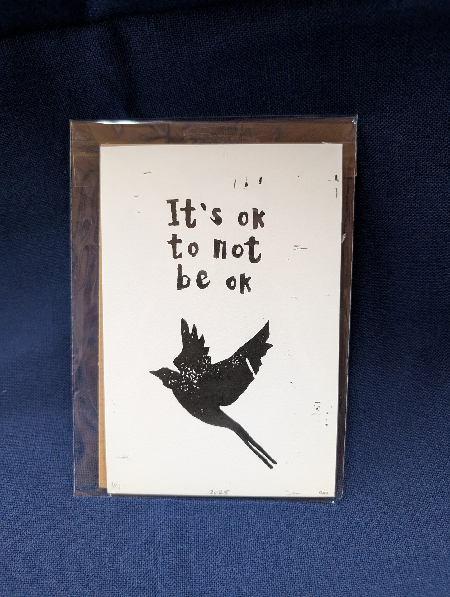 It's Ok lino print