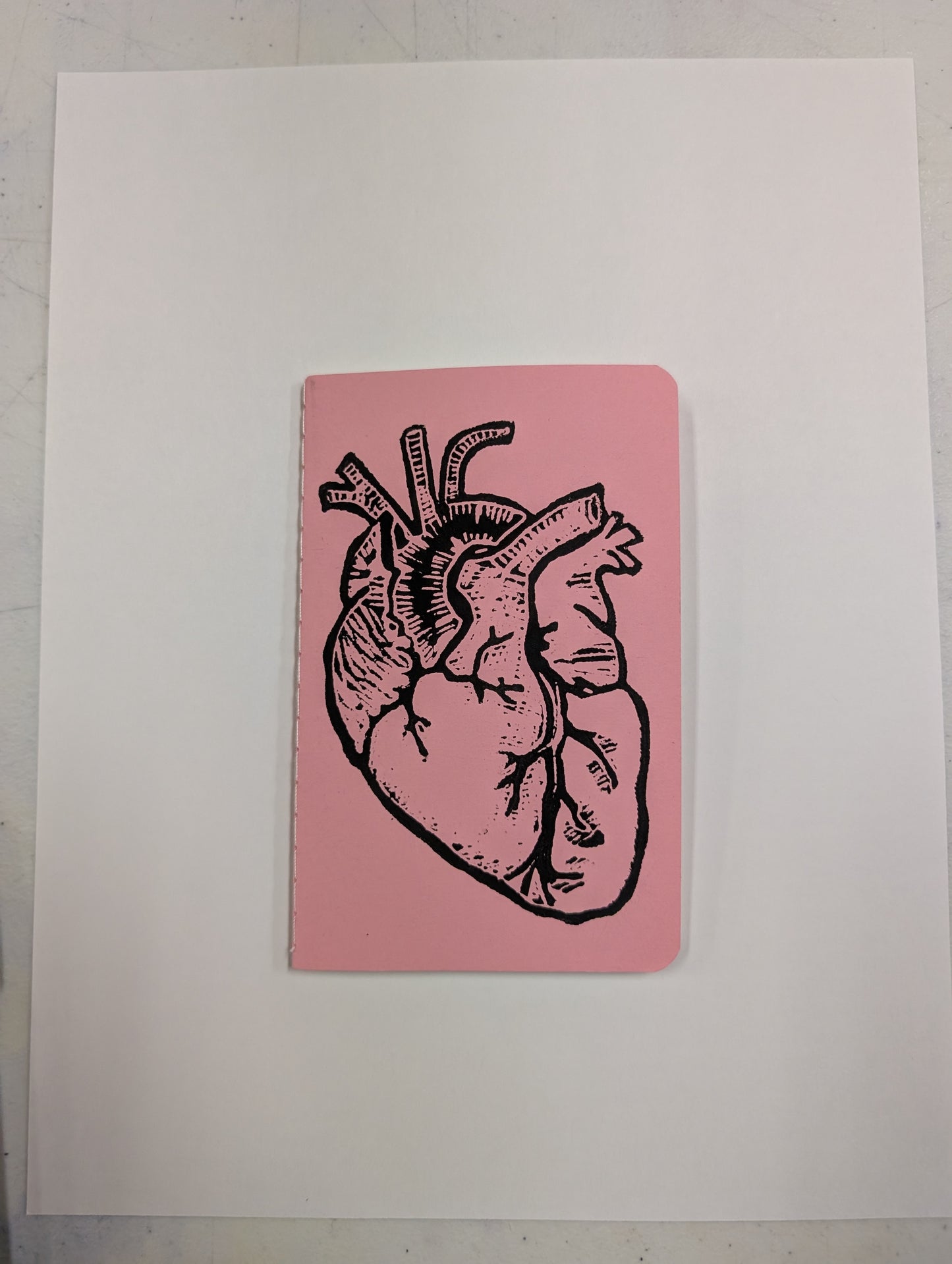 Heart Lino print