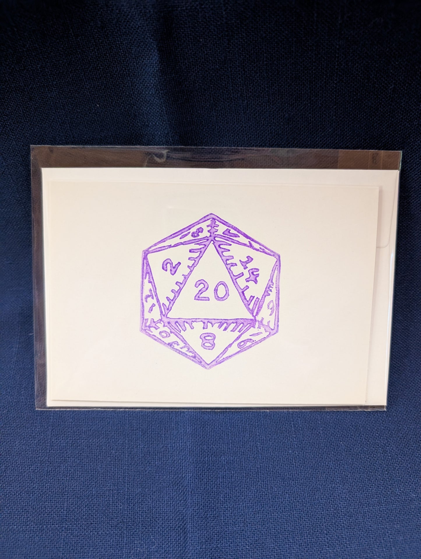 D20 lino print