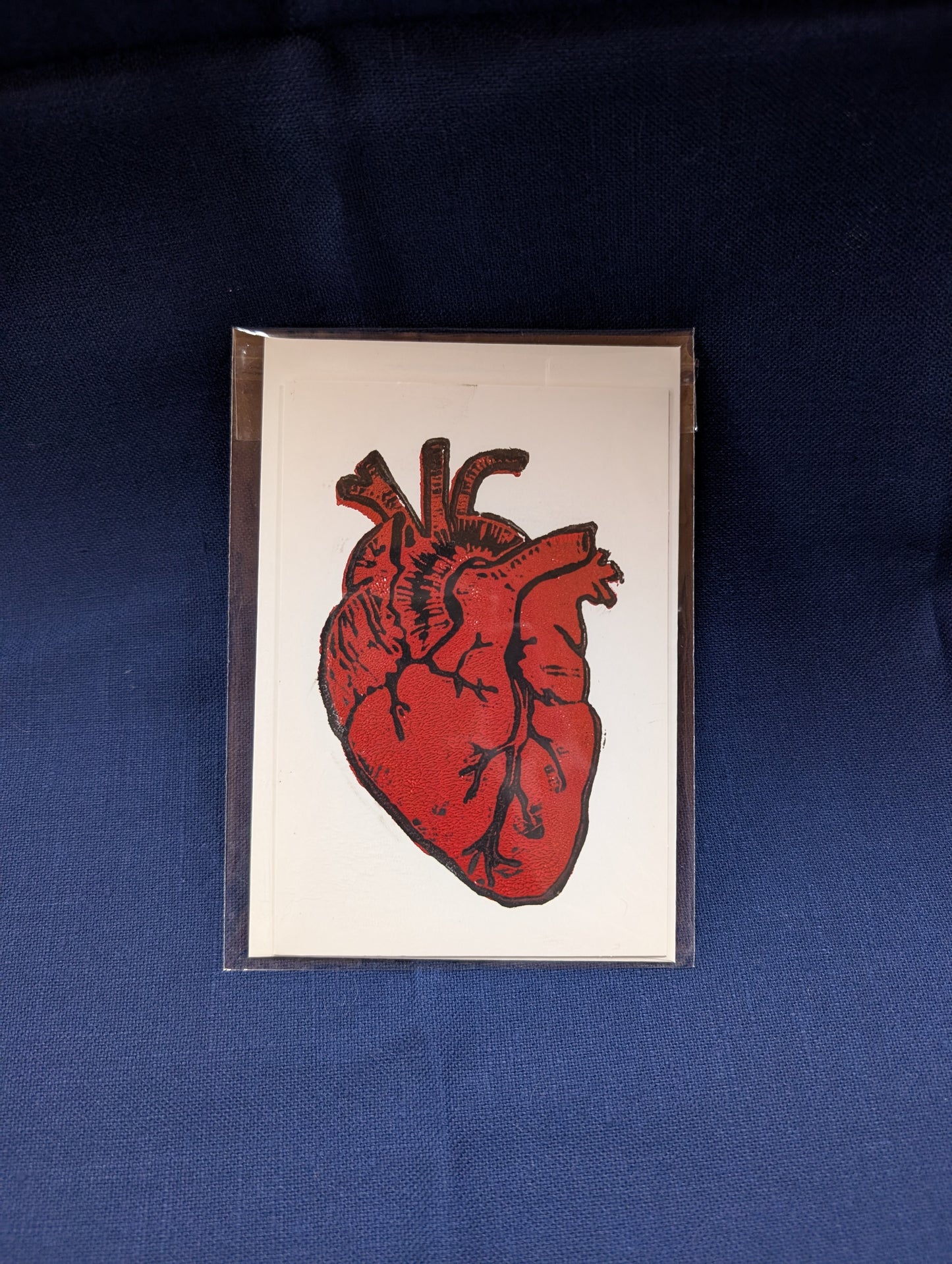 Heart Lino print