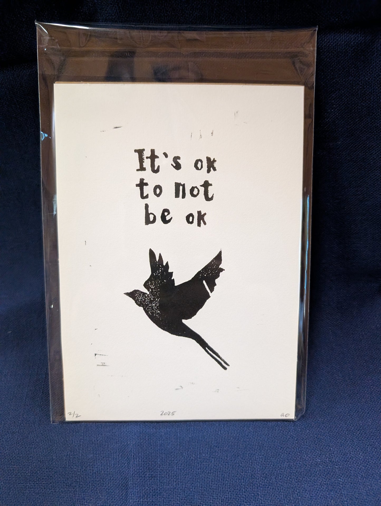 It's Ok lino print