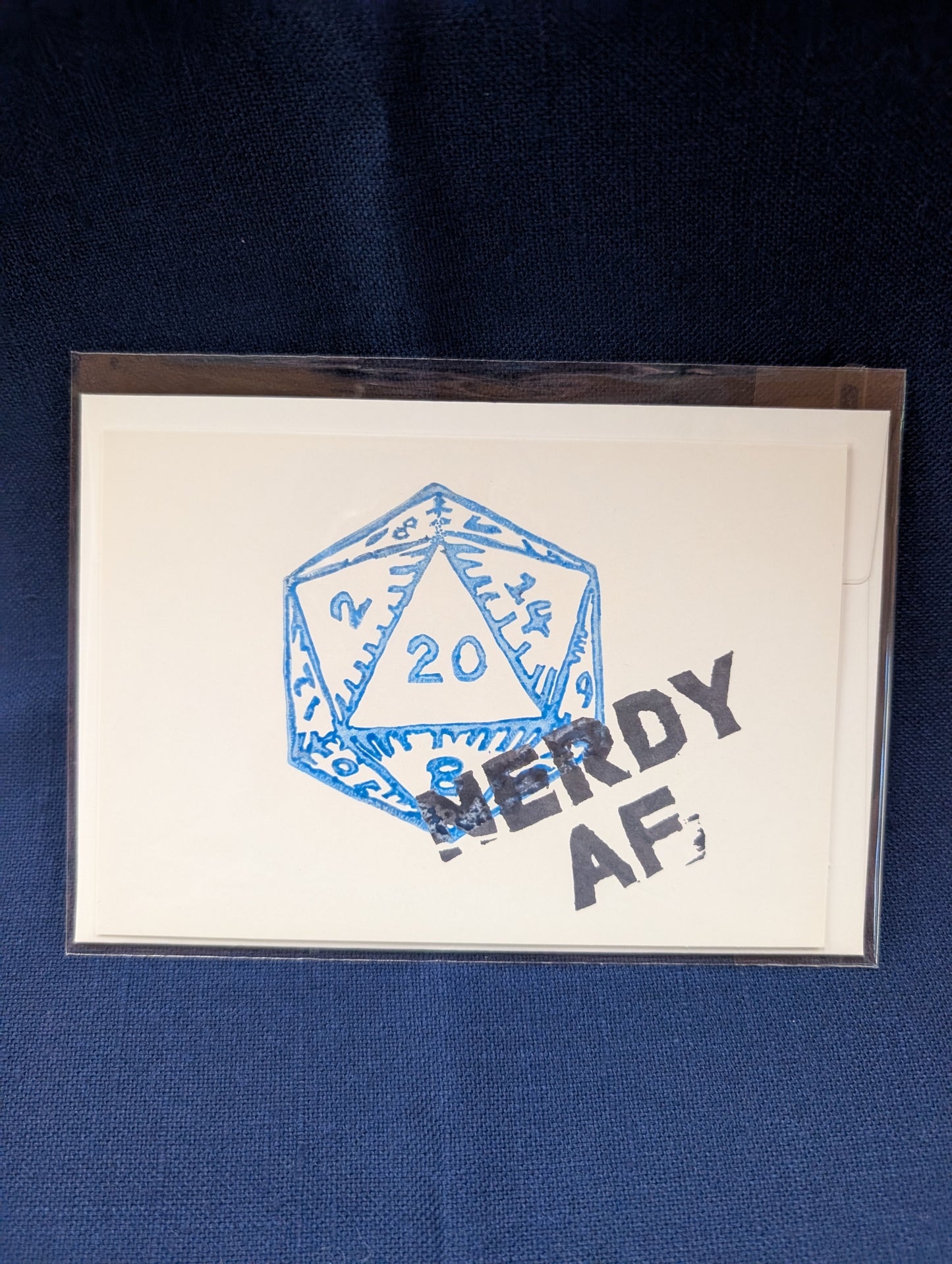 D20 lino print