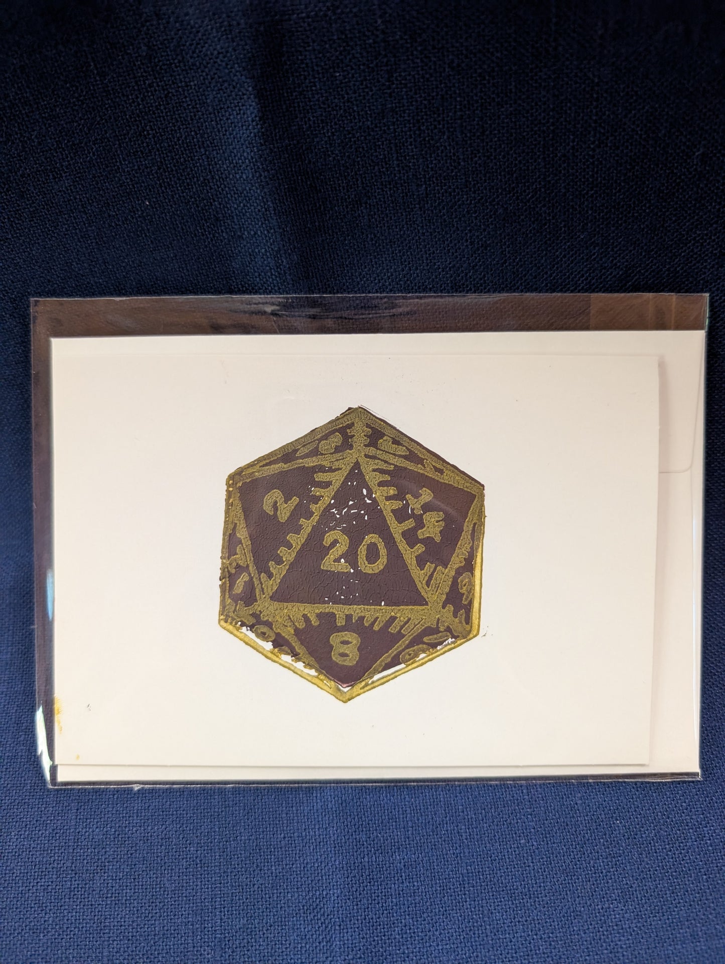 D20 lino print