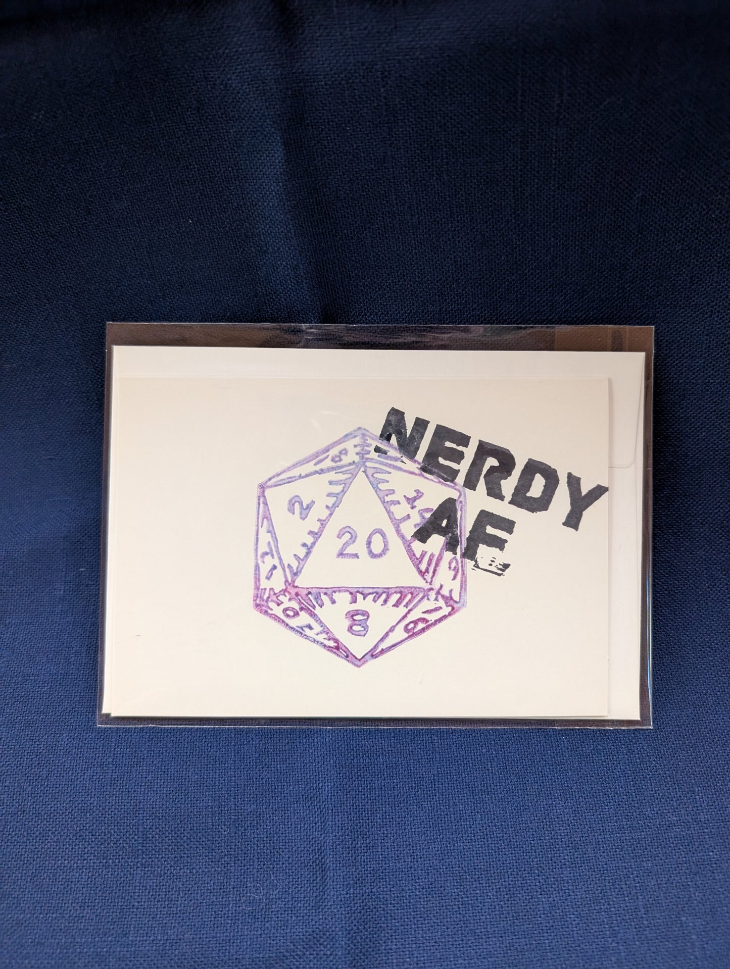 D20 lino print