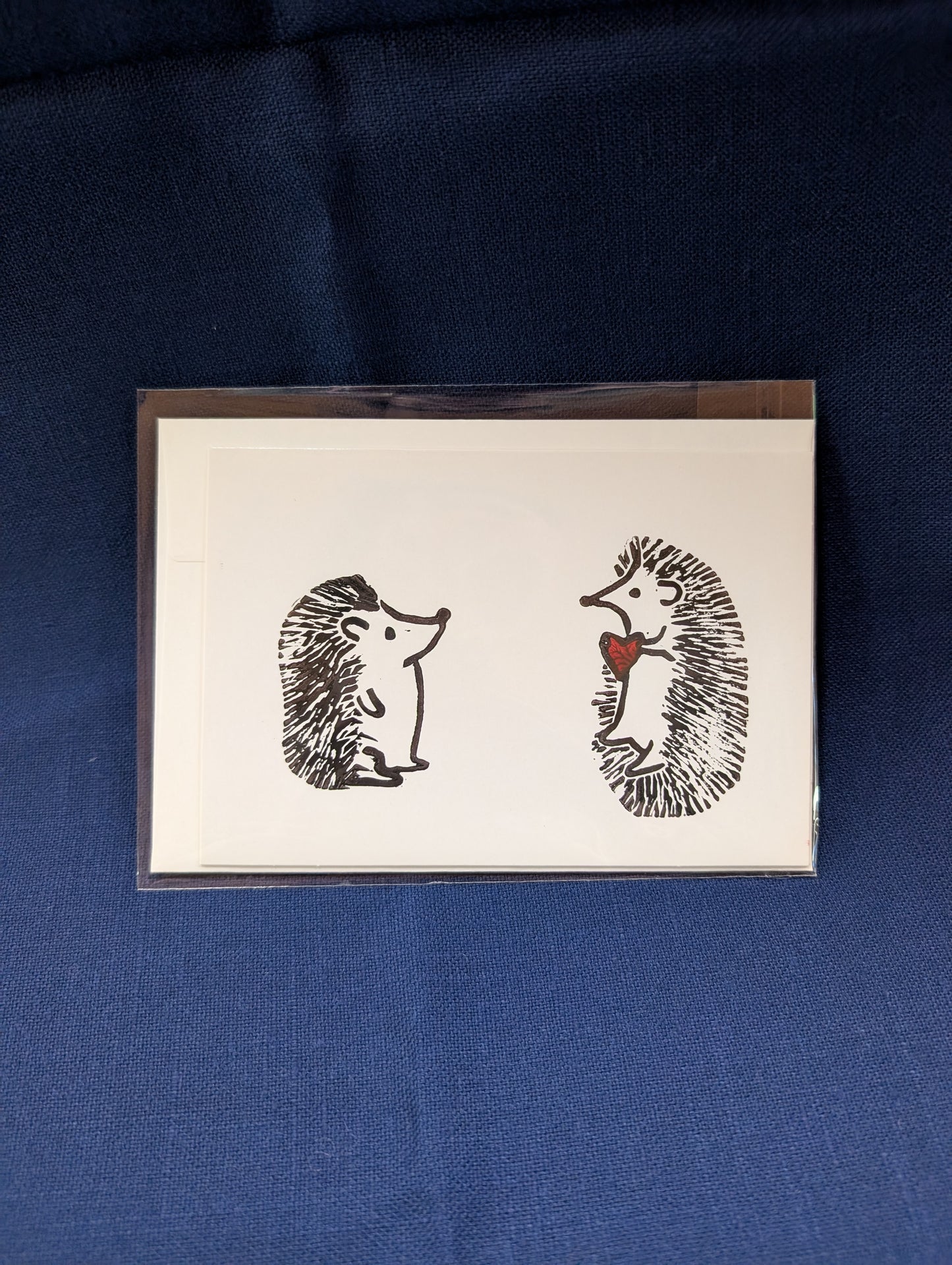 Hedgehogs Lino Print