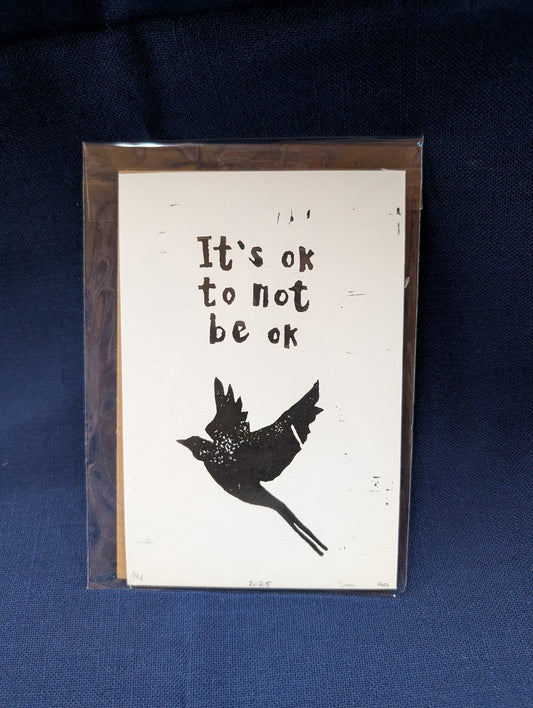 It's Ok lino print