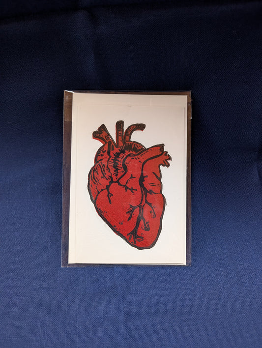 Heart Lino print