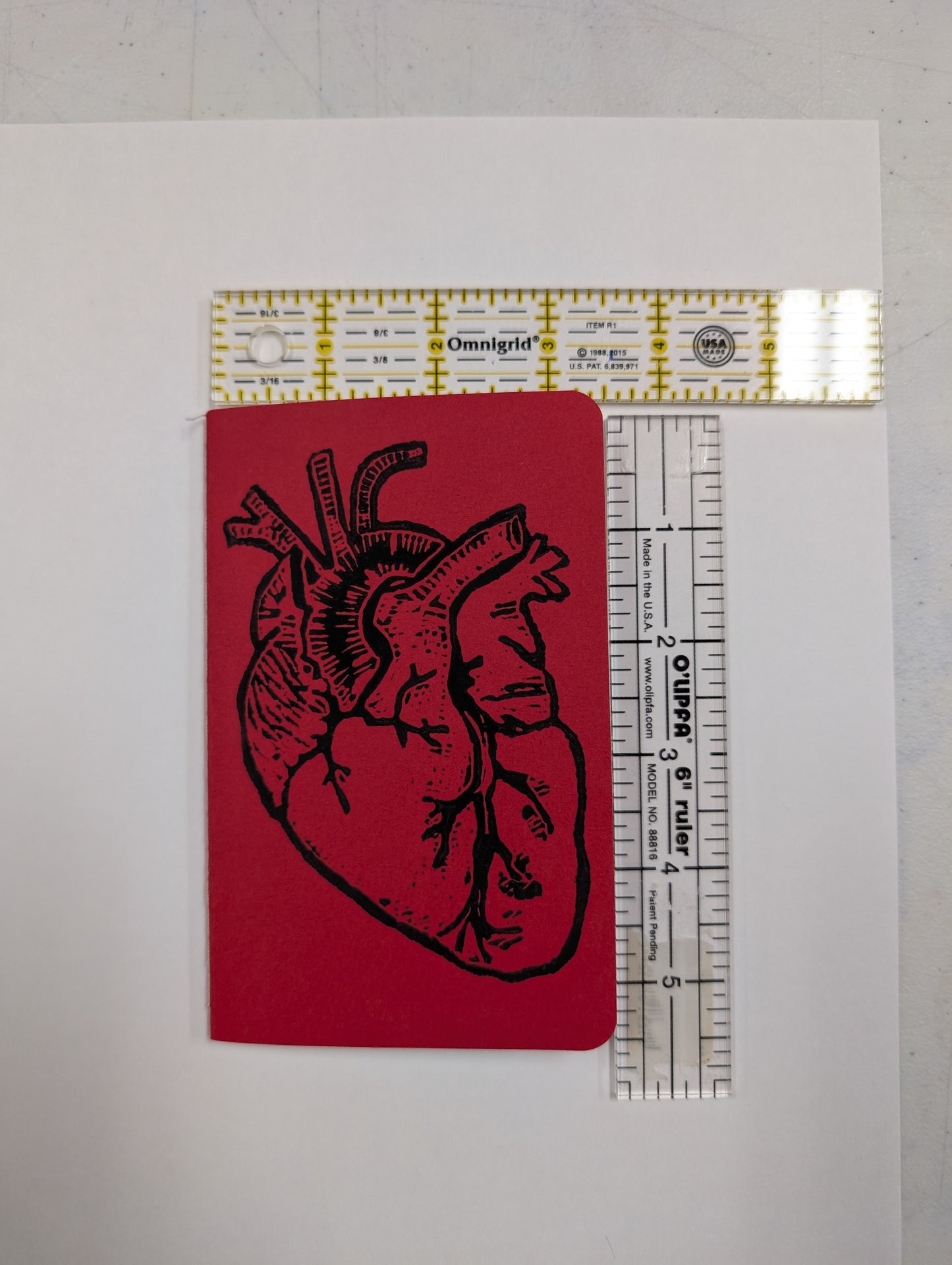 Heart Lino print